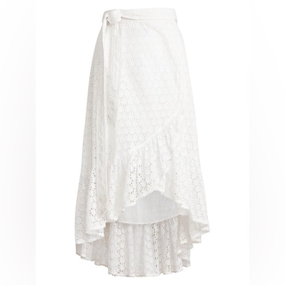 Polo Ralph Lauren ~ Eyelet Midi Wrap Skirt in white - Picture 5 of 8